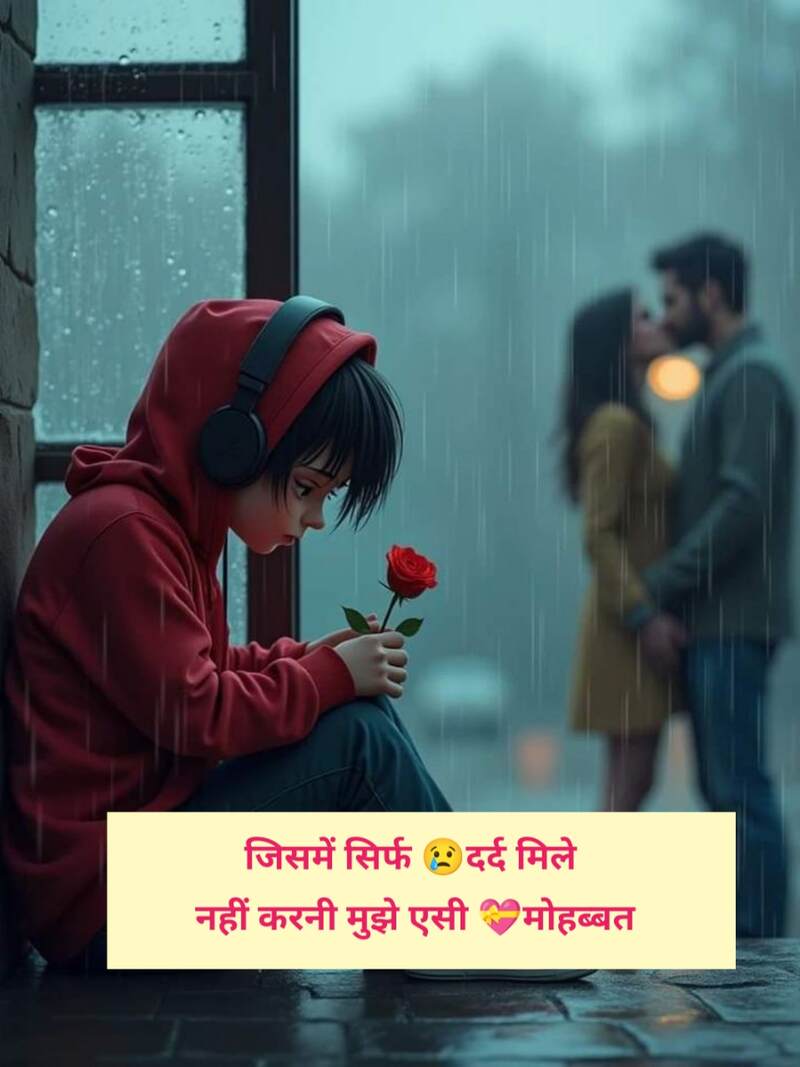 sad shayari😭 life 2 line boy